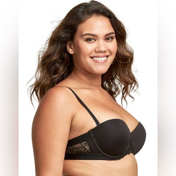 Maidenform NWT Multiway Push-Up Strapless Bra in Black Size 40DD - Picture 5 of 8